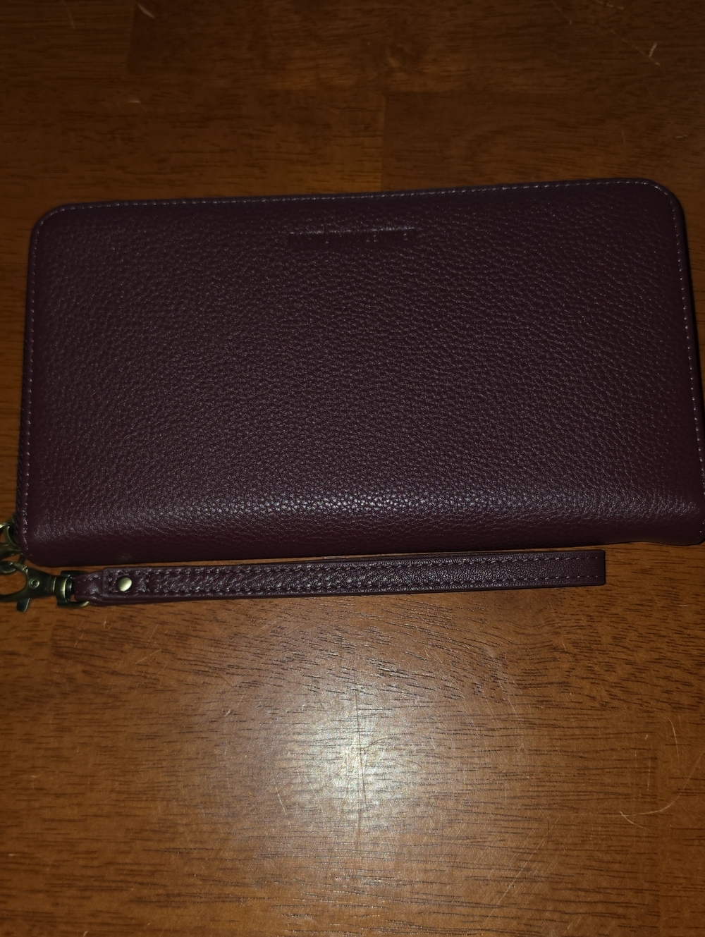 Portland Leather Goods Empire Zip Wallet - Hunter (Dark Deep Red)